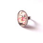 inel sticla cu motiv floral 40169