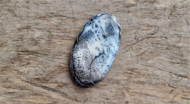 Cabochon opal dendritic, 46x26 mm
