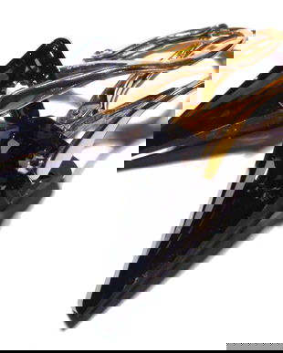 Cercei Cristale Swarovski spike silver night / rainbow dark si argint 925 aurit - CE714 - Cercei eleganti, cercei negri, cercei auriti, cercei mari, cercei ocazie, cadou sotie, cercei nunta