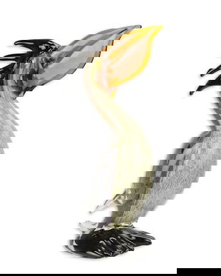 Pelican din sticla Murano