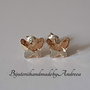 Cercei argint cu piatra Swarovski Fluture Golden Shadow