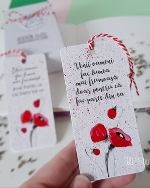 Minisemn de carte maci picta personalizat cu mesaj
