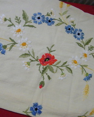Husa perna broderie rustica