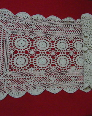 Traversa dantela crem 75 cm
