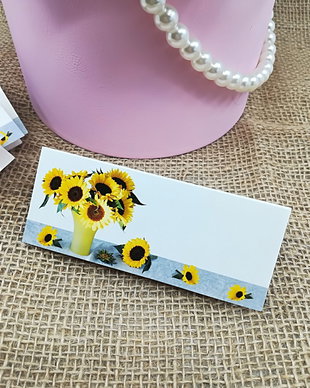 Card. Felicitare. Eticheta produs cu floarea soarelui