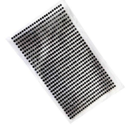 K0317 - (624buc) Rhinestones acrilice autoadezive, fatetate, negru, 3mm