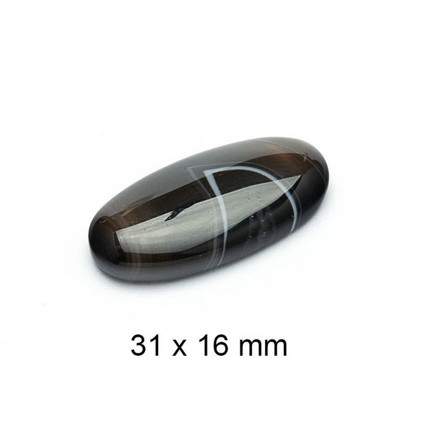 Cabochon Agata braziliana, 31 x 16 mm, A873