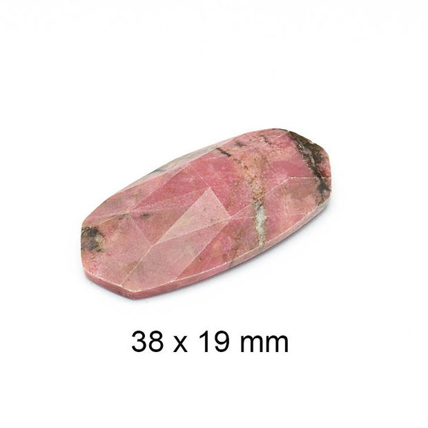 Cabochon fatetat, Rodonit, 38 x 19 mm, A883