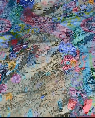 Esarfa  mătase naturală  cu două fete  cod 14