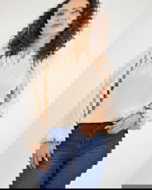 Bluza boho matase piersica