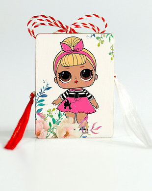 Martisor brosa lemn Lol