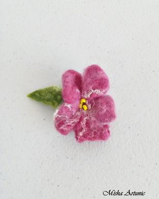 Brosa impaslita - Floare cires japonez - Martisor