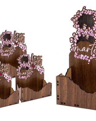 Set 5 cutii decorative din lemn - CD1072