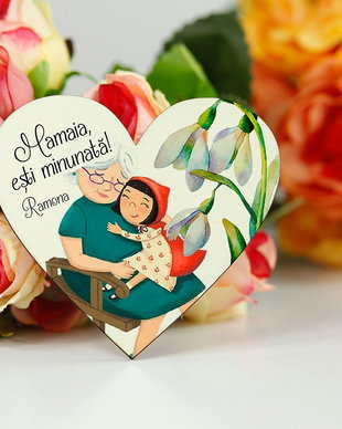 Martisor magnetic pentru bunica / mamaia
