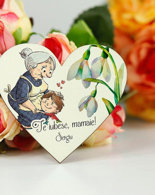 Martisor cu magnet pentru bunica / mamaia