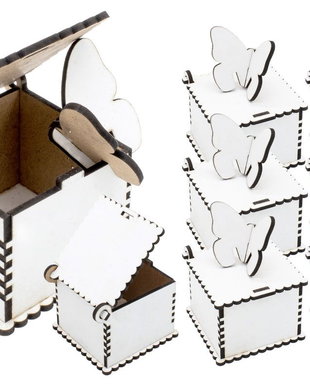 Set 8 cutii decorative din lemn - CD1141