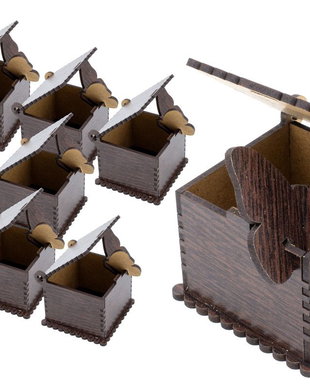 Set 8 cutii decorative din lemn - CD1141W