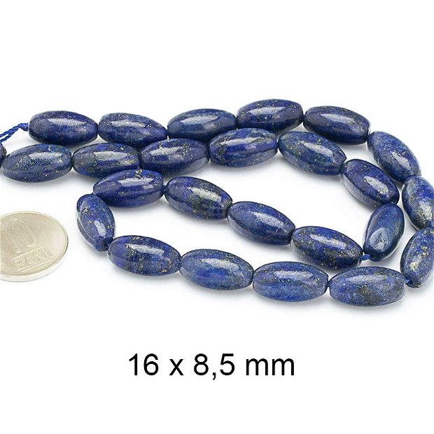 Lapis Lazuli natural, calitate A/AB, 16 x 8,5 mm, LP-AB-05