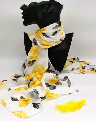 Eșarfa YELLOW ROSES - Colectia MINI