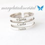 Inel reglabil personalizat / Argint 925 / Nume