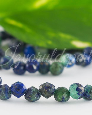 Chrysocolla si Lapis Lazuli fatetat, 4-5mm (1)