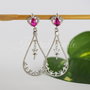 Baza cercei, argint 925 si cubic zirconia (1per)
