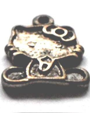 Charm metalic HELLO KITTY argintiu