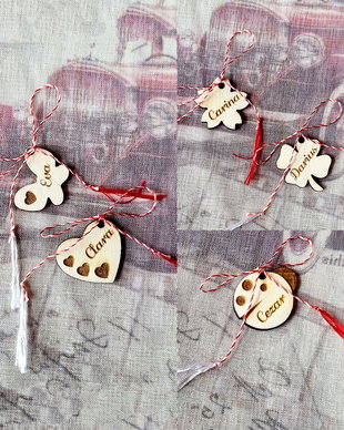 Martisor cu NUME - gravat pe lemn