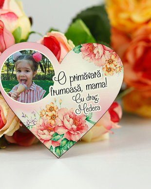 Martisor lemn cu poza