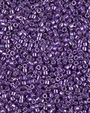 Margele Delica, 11/0, Galvanized Dark Lilac - 0430