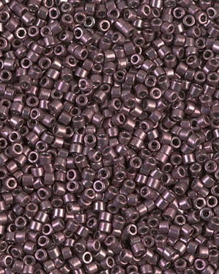 Margele Delica, 11/0, Galvanized Smoky Amethyst - 0454
