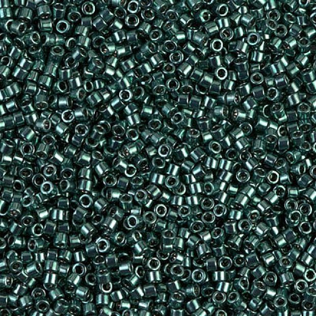 Margele Delica, 11/0, Galvanized Dk.Teal Green Dyed - 0458