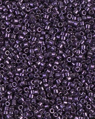 Margele Delica, 11/0, Galvanized Dk.Purple Dyed - 0464
