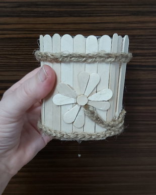 Vas handmade lemn
