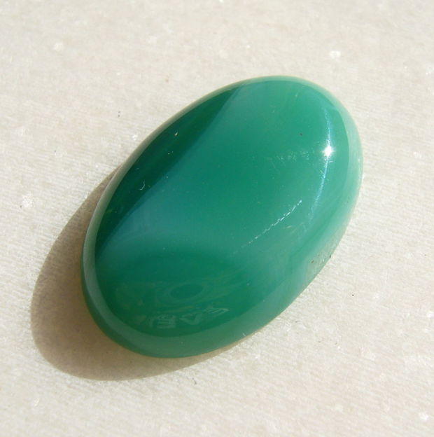 Cabochon 2 agata verde aprox 30.3x20x6.8 mm