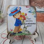 Felicitare cu mesaj pentru doamna educatoare/invatatoare - martisor