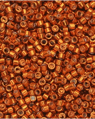 Margele Delica, 11/0, Galvanized Tangerine Dyed - 0421