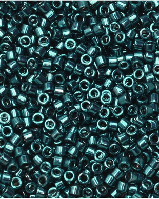 Margele Delica, 11/0, Galvanized Dk.Teal Dyed - 0459
