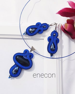 Set albastru soutache