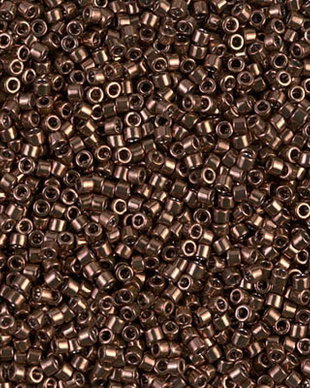 Margele Delica, 11/0, Galvanized Cinnamon Brown - 0460