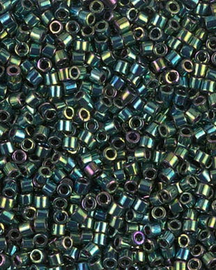 Margele Delica, 11/0, Metallic Green Luster - 0027