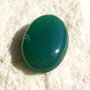 Cabochon 1 agata verde inchis aprox 30.5x20.3x7 mm