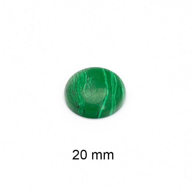 Cabochon malachit sintetic, 20 mm, A916