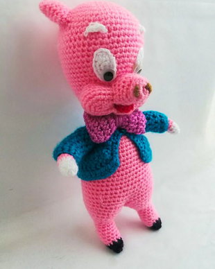 Jucarie crosetata - Porcusor/ Figurina handmade