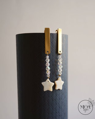 Cercei cu stele si cristale "Stargazing"