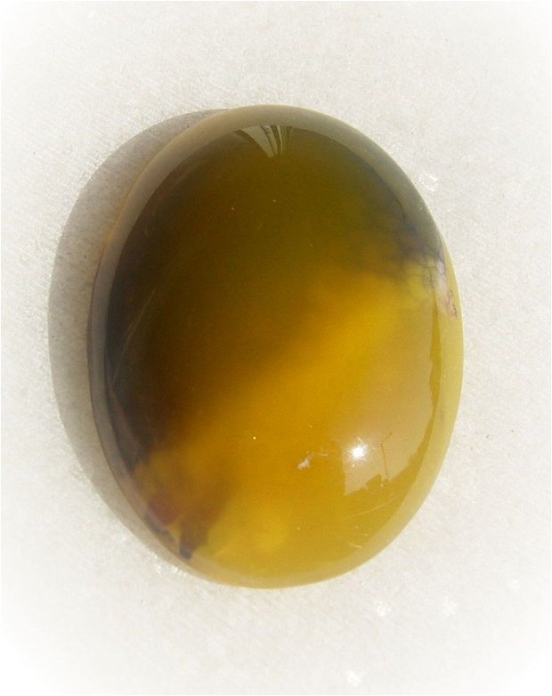 Cabochon 2 agata galben - negru aprox 30x22x6.5 mm
