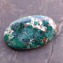 cabochon crisocola verde, masiv - 47-48x30 mm