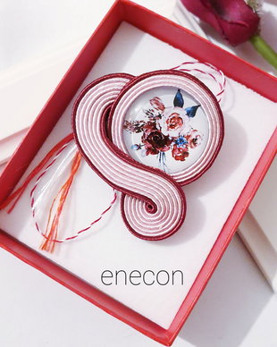 Brosa-mărțișor soutache