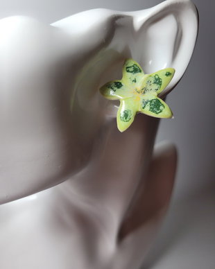 Cercei Mossy Star din portelan