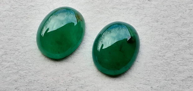 Cabochon onix verde, 16x12 mm (2 buc)